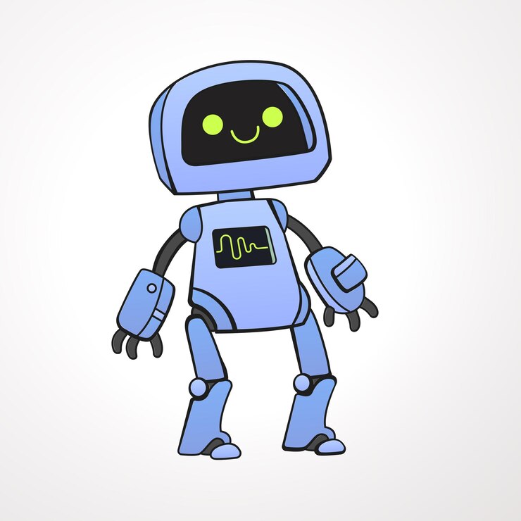 Vector el robot de dibujos animados