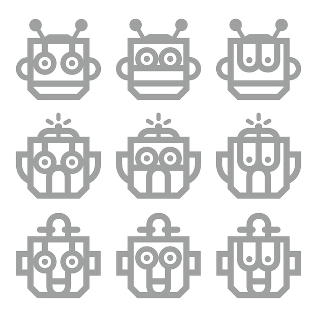 Robot heads monoline