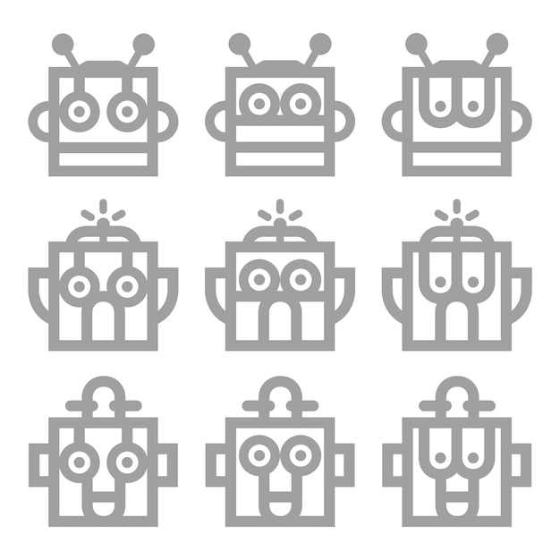 Robot Heads Monoline