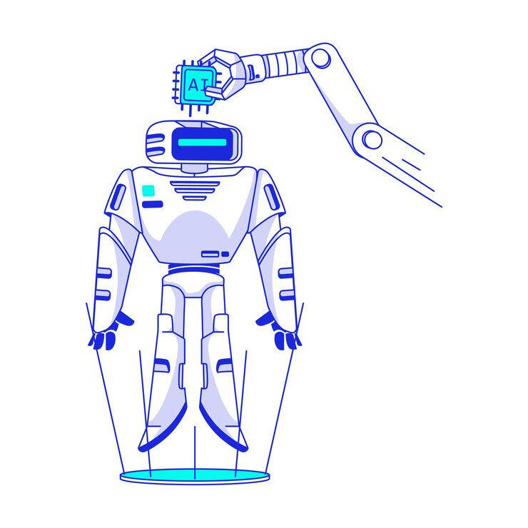 Vector el robot de inteligencia artificial actualiza el chip del sistema
