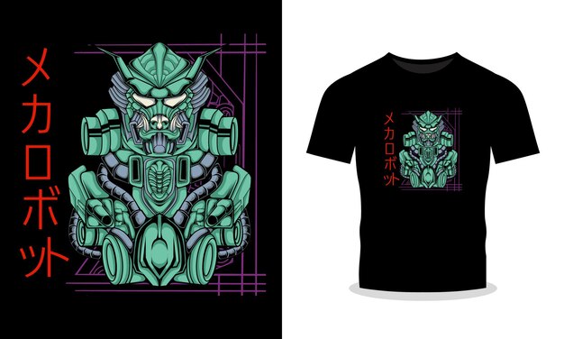 El robot Mecha se puede utilizar para el diseño de camisetas