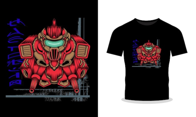 El robot Mecha se puede utilizar para el diseño de camisetas