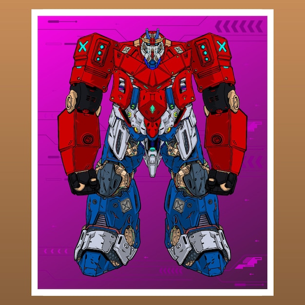 Robot mecha de renderizado 3D de Mobile Fight gundam construido por la ilustración del arma de la pierna del cuerpo del brazo de la cabeza