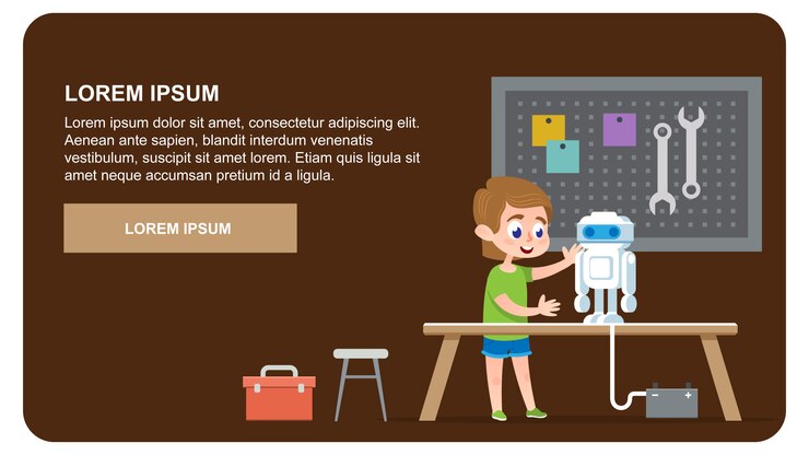 Vector robot de programación electrónica