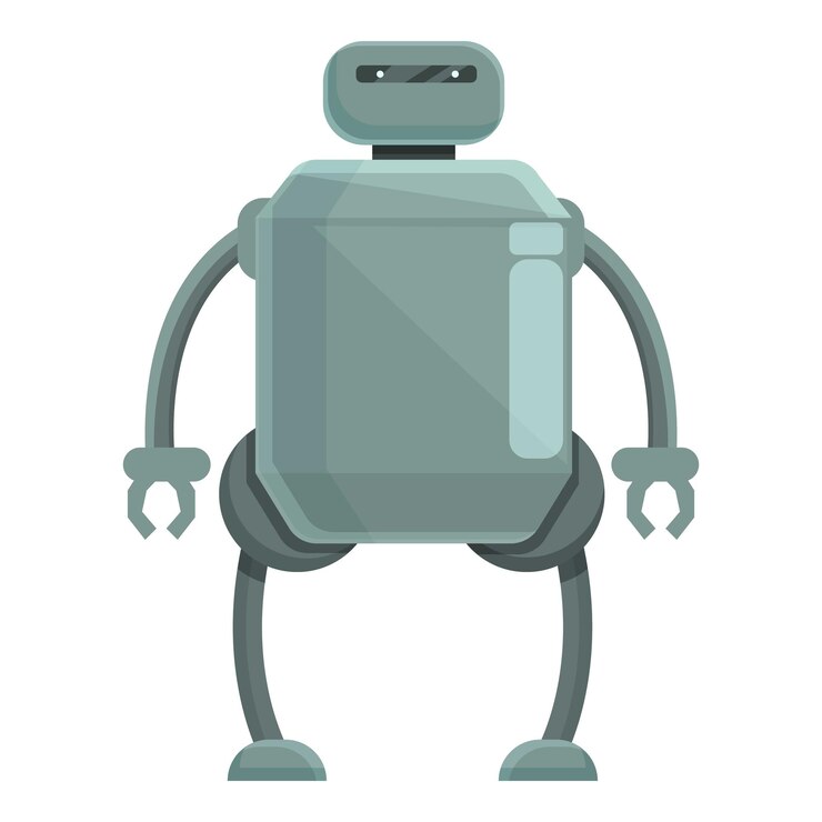 Vector robot soporte icono dibujos animados vector lindo juguete informática