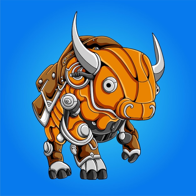 Robot Toro Animal Máquina Dibujos animados