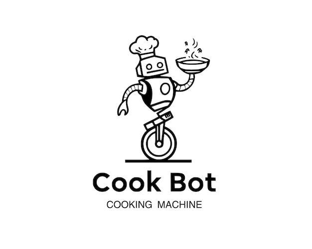 Vector el robot vectorial gratuito es el bot de cocina del jefe.