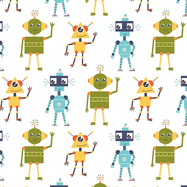 Robots alienígenas de patrones sin fisuras