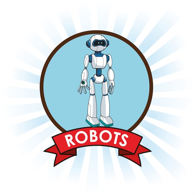 Robots android technology futuristic banner