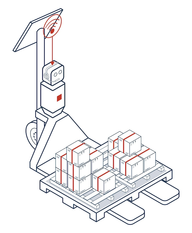 Vector robots autónomos en la logística simplificación de la entrega de productos de los proveedores a los clientes a través de operaciones automatizadas de almacén