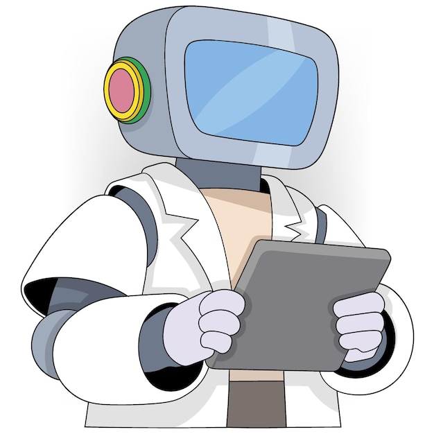 robots avanzados trabajan como médicos de tratamiento de emergencia
