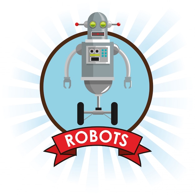Robots tecnología ciencia futuro banner