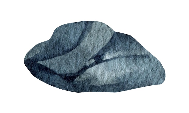 Roca gris piedra acuarela clipart