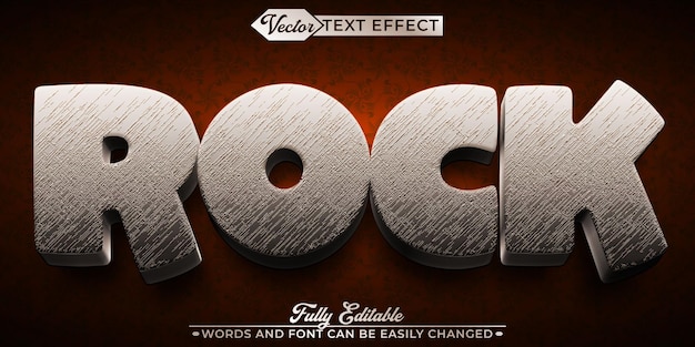 Rock Vector Editable Text Effect Template