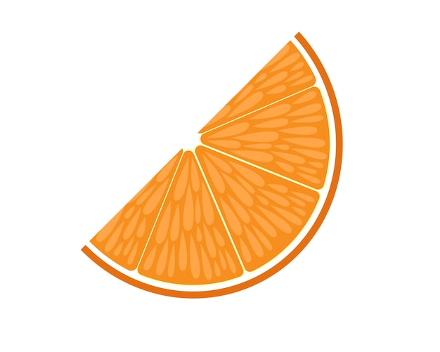 Rodaja de naranja vector plano