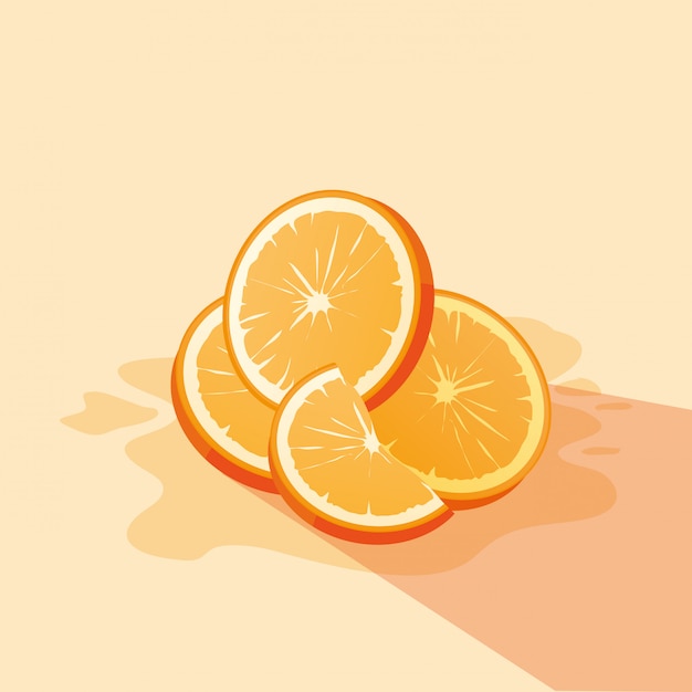 Vector rodaja de naranja