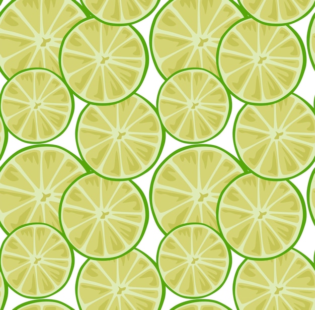 Rodajas de limón redondas Patrón sin costuras en el vector Patrón popular con frutas Adecuado para imprimir