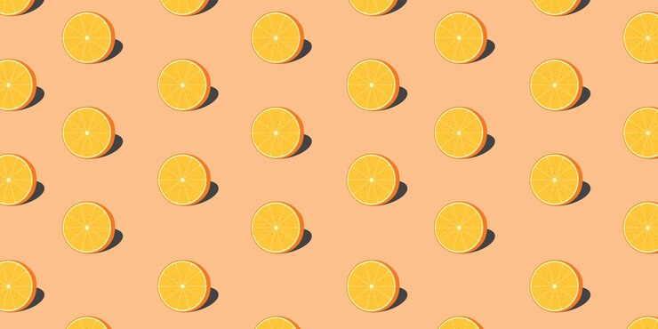 Rodajas de naranja planas sobre fondo