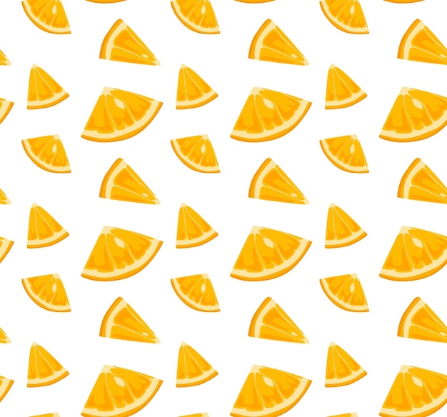 Rodajas de naranja triangular Patrón sin costuras en vector Adecuado para impresiones y fondos