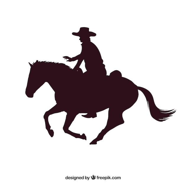 Rodeo vaquero que monta un caballo