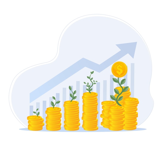 Vector roi rendimiento de la inversión medida del rendimiento del costo invertido y la eficiencia de las ganancias