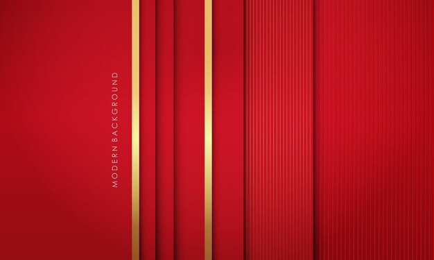 Rojo abstracto con fondo moderno de color dorado de lujo