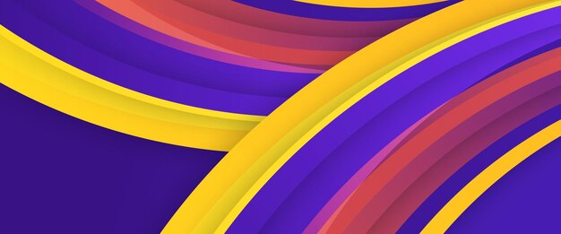 Rojo amarillo y púrpura violeta moderno y simple abstract banner arte vectorial con formas Para presentación de fondo fondo papel tapiz banner folleto web diseño y portada