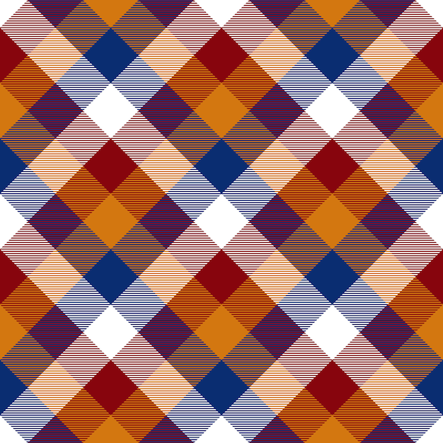 Rojo naranja azul blanco diagonal comprobar patrones sin fisuras