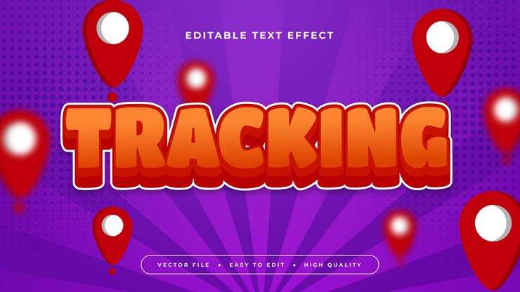 Vector rojo púrpura violeta y blanco seguimiento 3d estilo de fuente de efecto de texto editable