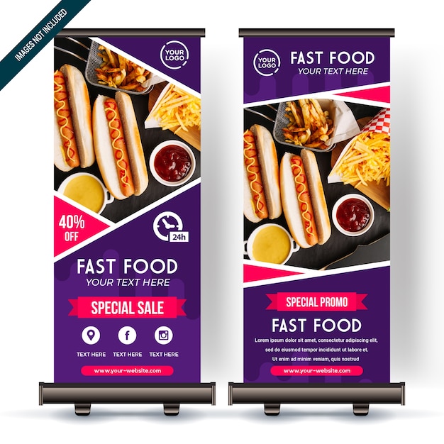 Roll up banner con colorfull degradado