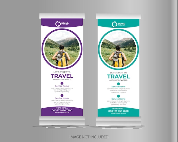 Roll up banner design template