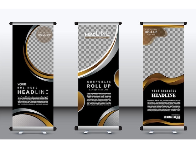 Roll up banner design template