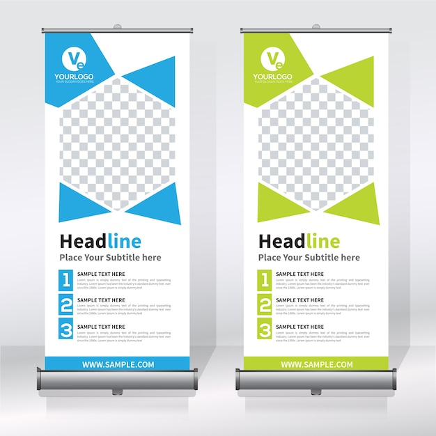 Roll up banner design template