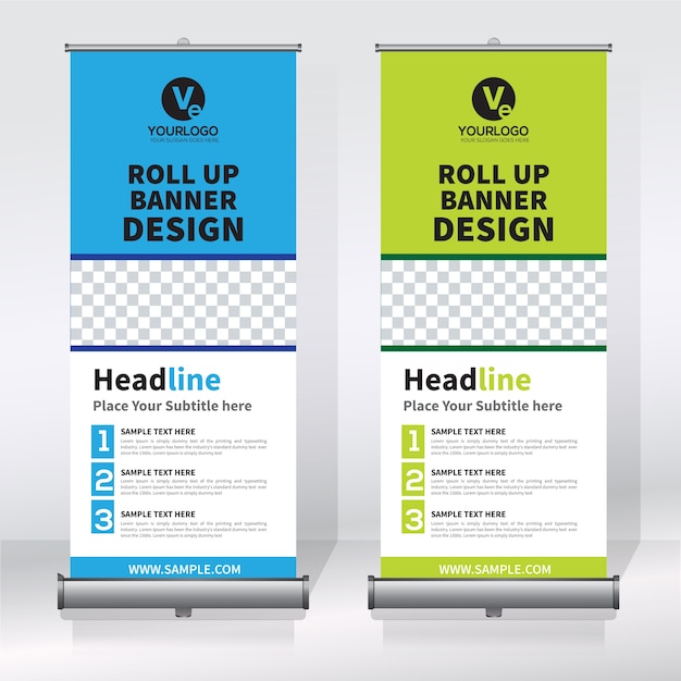 Roll up banner design template