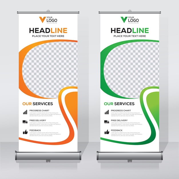 Roll up banner design template