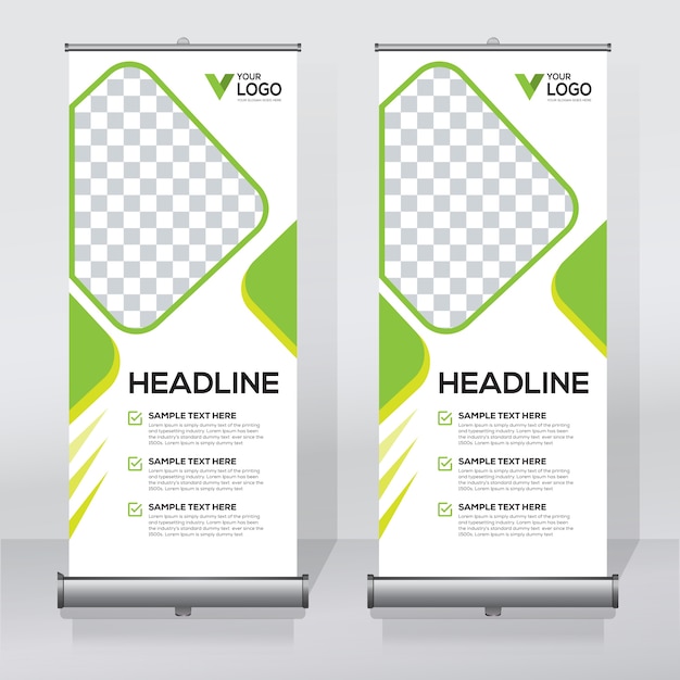 Roll up banner design template