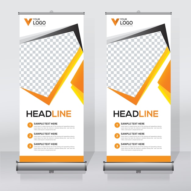 Roll up banner design template