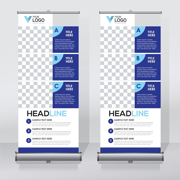 Roll up banner design template
