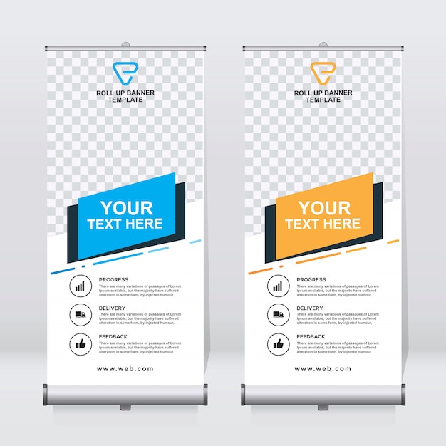 Roll up banner design template