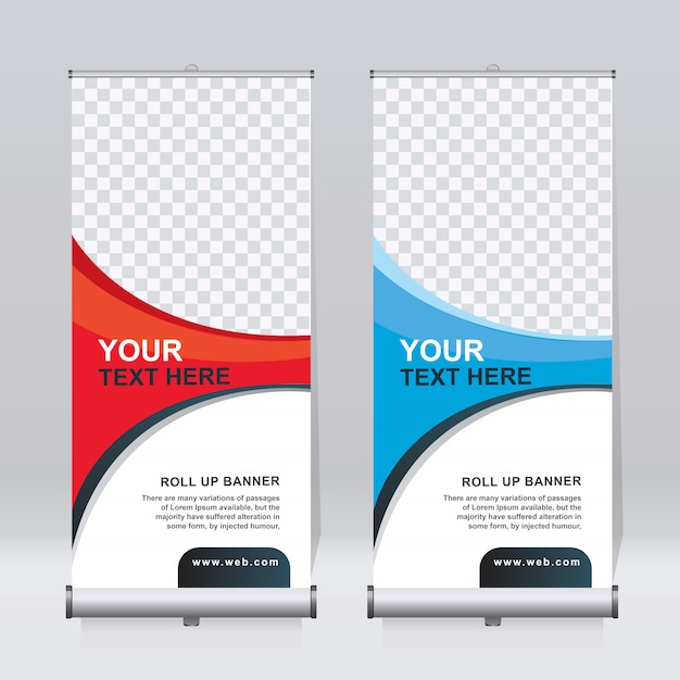 Roll up banner design template