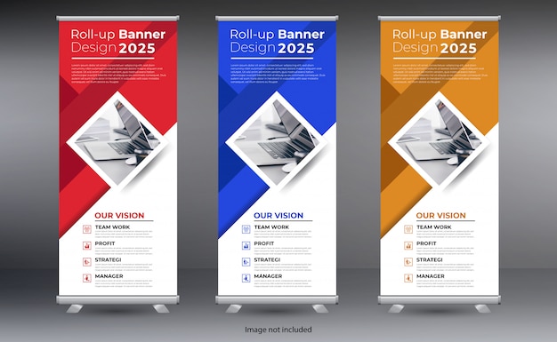 Roll up banner design template