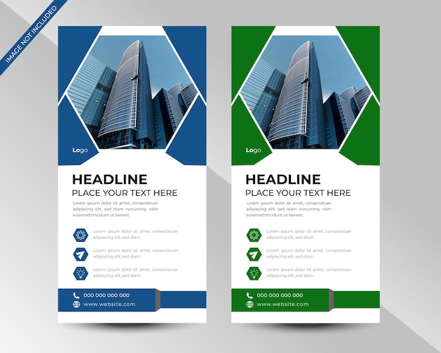 Roll up banner design template