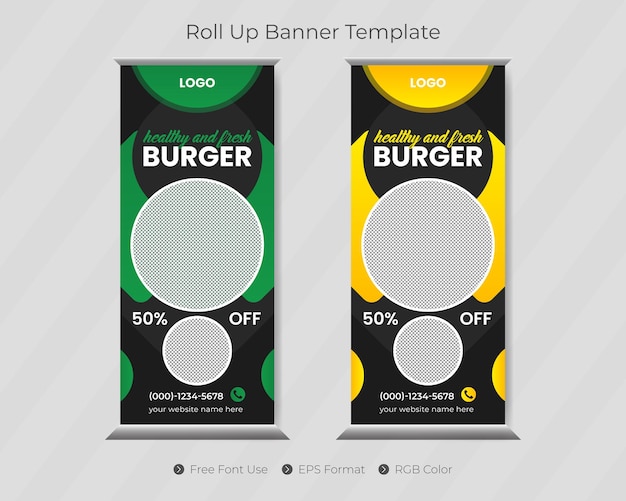 Roll up banner plantilla de diseño