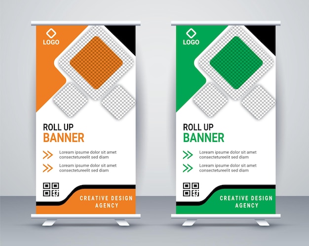 Roll up banner plantilla de diseño