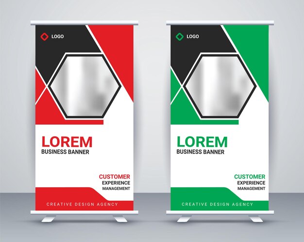 Roll up banner plantilla de diseño