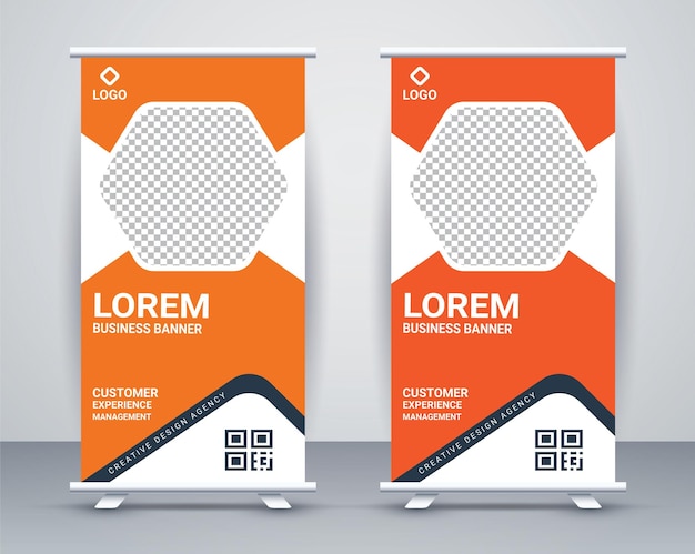 Roll up banner plantilla de diseño