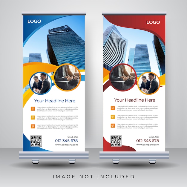 Roll up banner plantilla de diseño