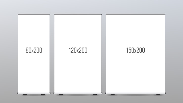 Vector roll up banner stand 