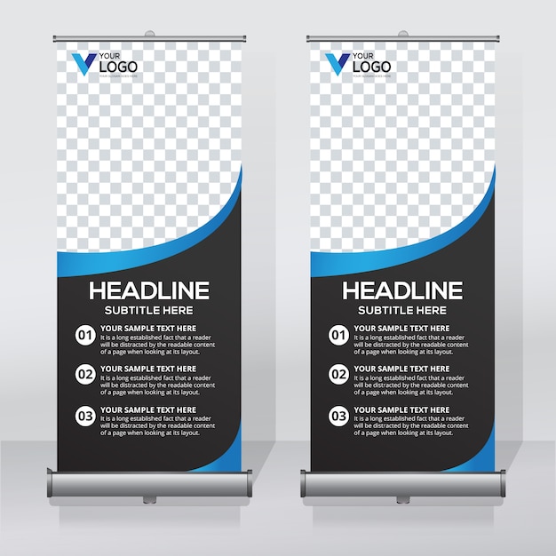 Roll up banner template