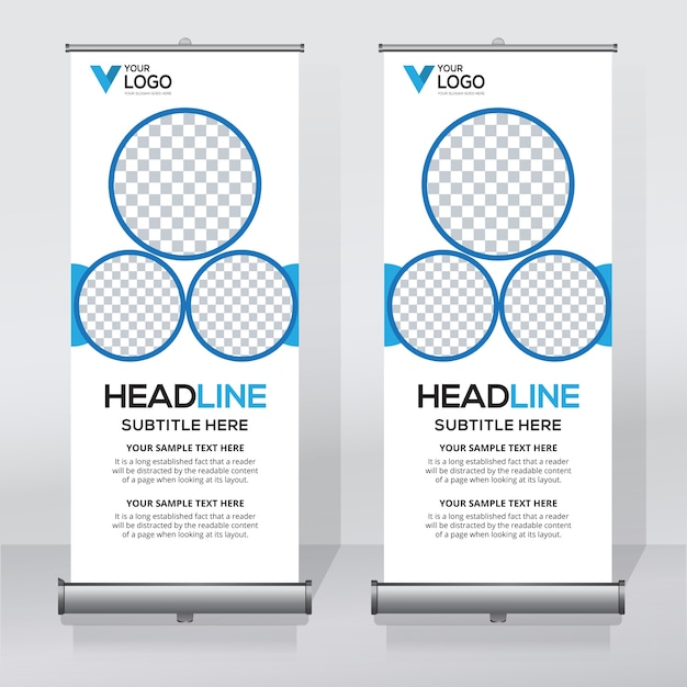 Roll up banner template